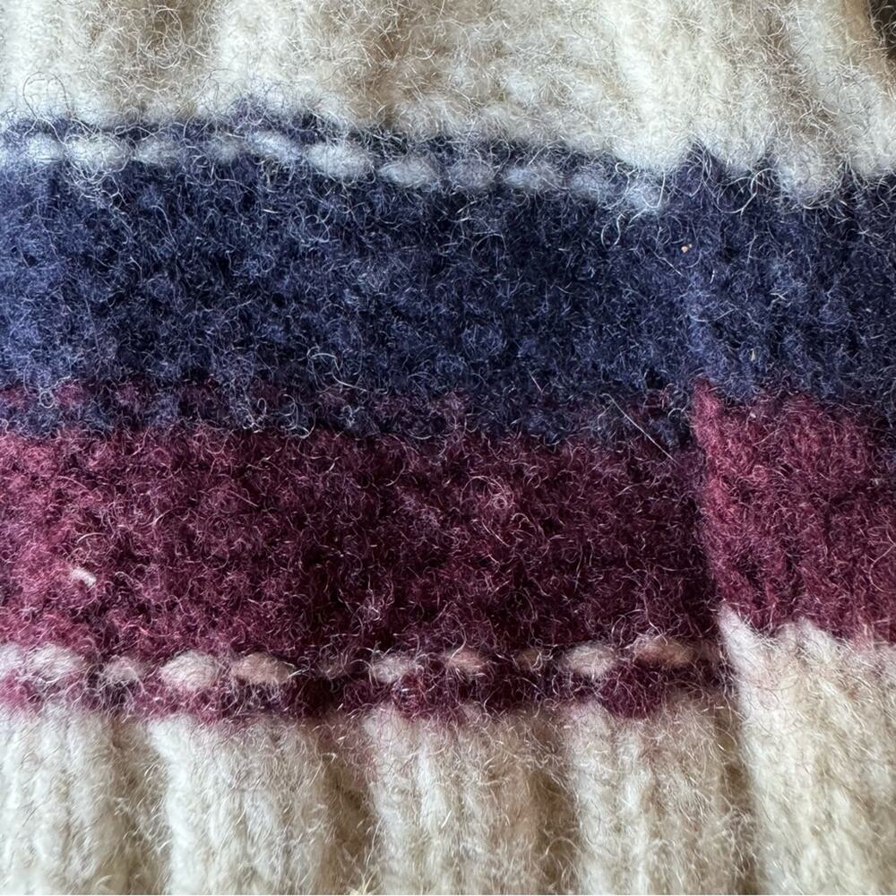 Vintage Ralph Lauren Scarf Cable Knit Cashmere Wool Thick 69โ Winter - Picture 6 of 8